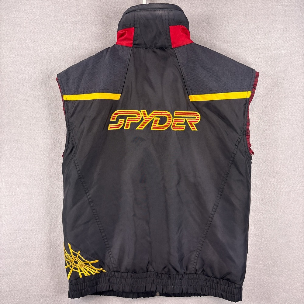 Vintage Spyder Insulated Grunge Vest Youth 14 (Fits Adult Small) Full Zip Biker